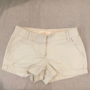 Beige J Crew 4” Chino Shorts size 4